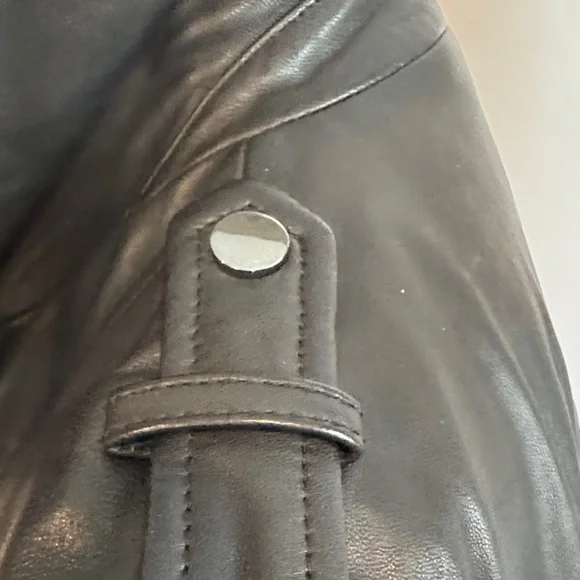 BADGLEY MISCHKA Women's Black Leather Jacket - Picture 8 of 15